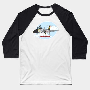 Tomcat Cartoon VF-31 Tomcatters Baseball T-Shirt